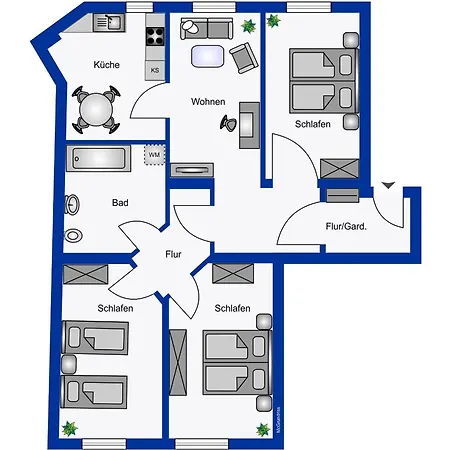 Zentral, Bis Zu 6pers, Salt Lägenhet